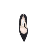 Jimmy Choo Black Goatskin Mid Heel Pumps