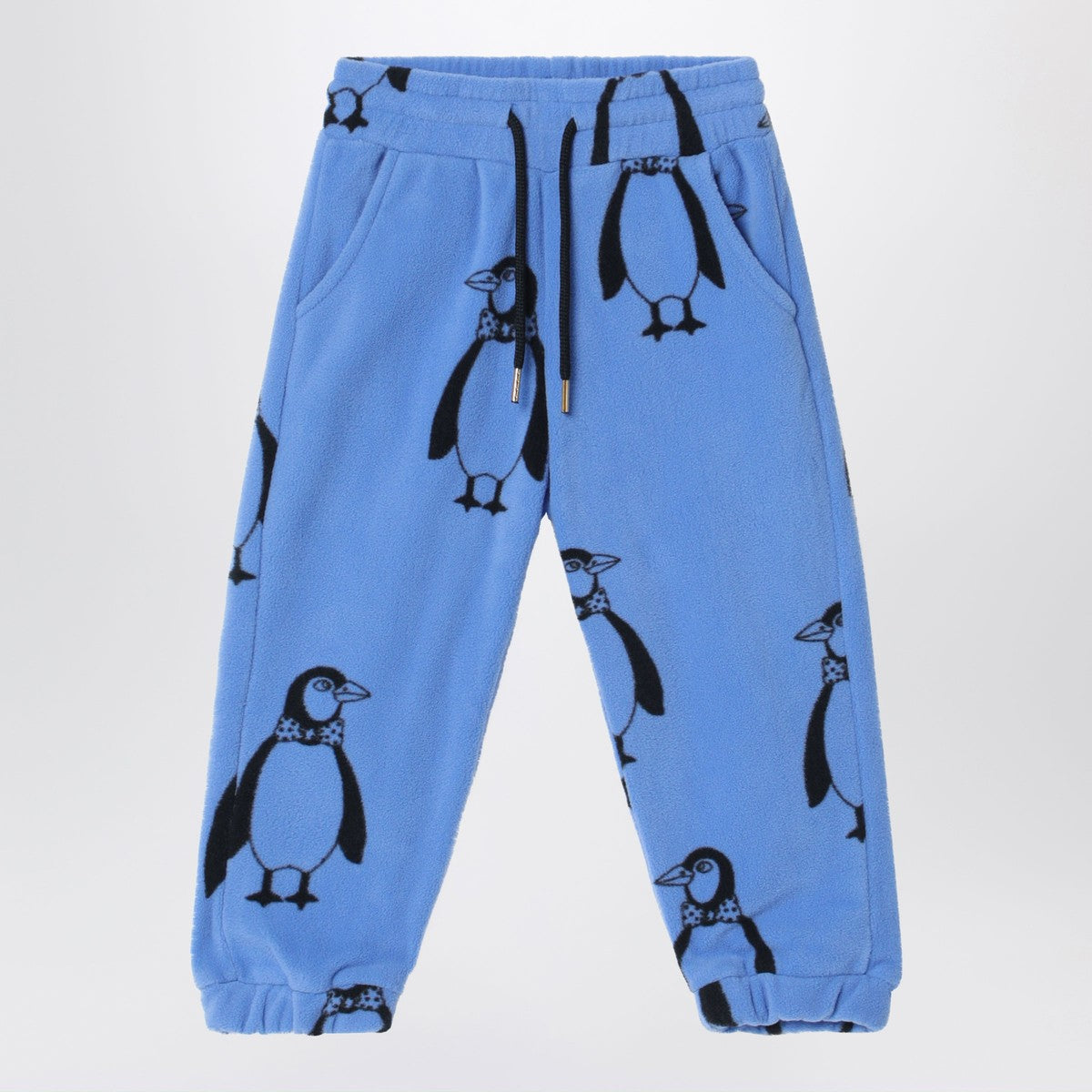 Mini Rodini Blue jogging trousers with penguins
