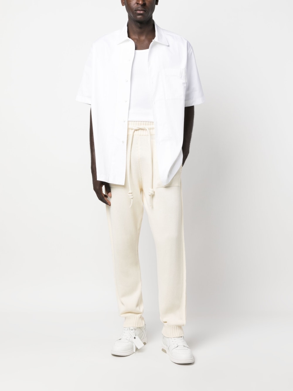 Off White Diag-stripe knitted track pants