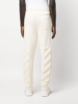 Off White Diag-stripe knitted track pants