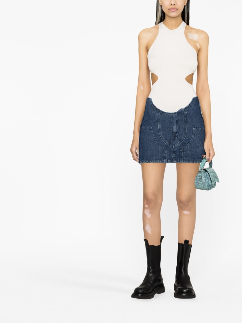 Off White Denim mini skirt