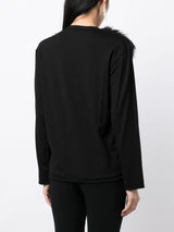 Comme Des Garcons Fur-detailing long-sleeve T-shirt