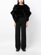 Comme Des Garcons Fur-design cropped blouse