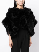 Comme Des Garcons Fur-design cropped blouse