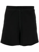 Ganni logo-patch shorts