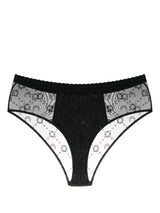 Marine Serre Mesh briefs with flocked monogram