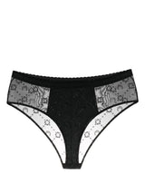 Marine Serre Mesh briefs with flocked monogram