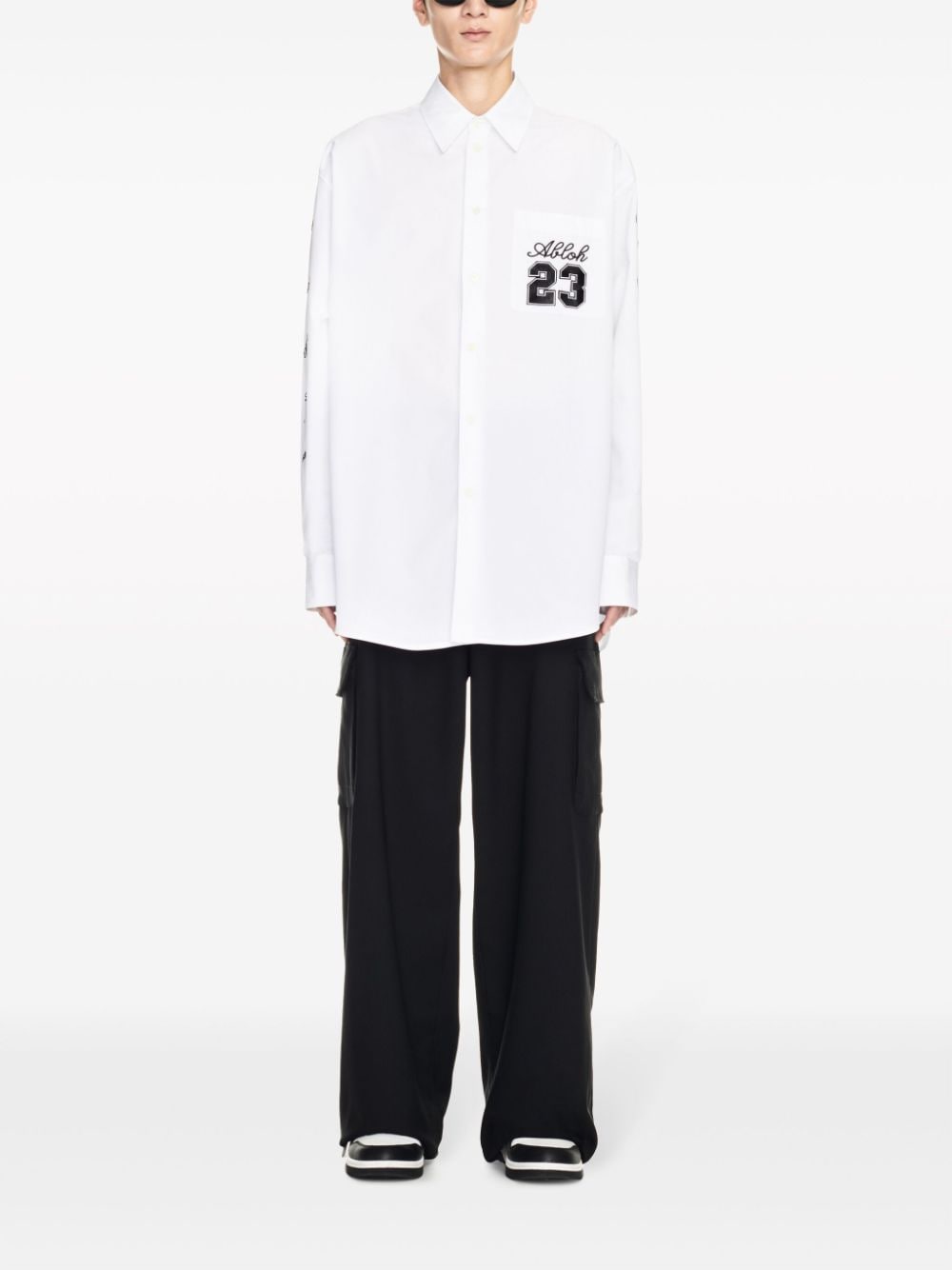 Off White Shirt with embroidery