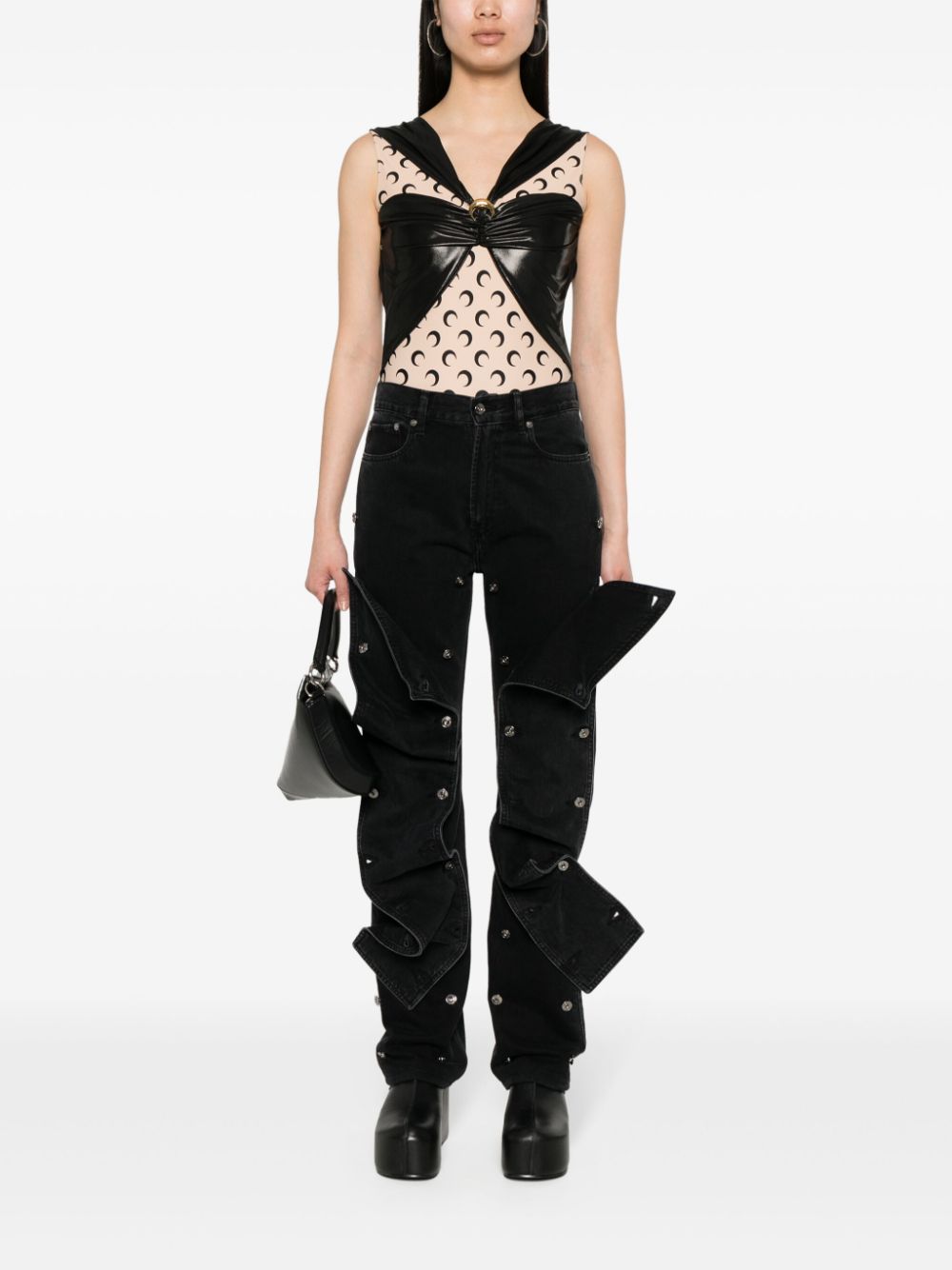 Marine Serre Bodysuit with Moon print