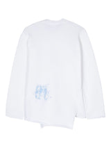 Comme Des Garcons Spray-paint-effect asymmetric jumper