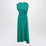 Victoria Beckham Peacock coloured dress with draping