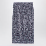 ROTATE Birger Christensen Sequined midi skirt with purple print