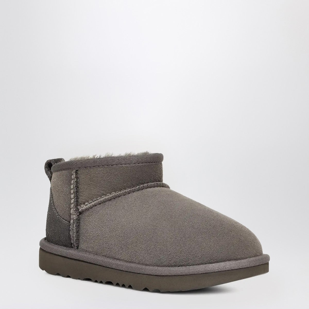 UGG Grey Classic Ultra Mini ankle boots