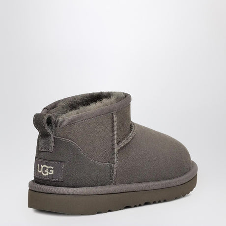 UGG Grey Classic Ultra Mini ankle boots