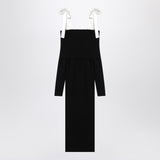 ROTATE Birger Christensen Black midi dress with bows