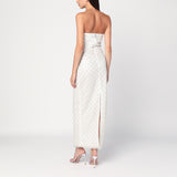 ROTATE Birger Christensen Long cream-colored dress with sequins