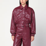 ROTATE Birger Christensen Bordeaux faux leather bomber jacket
