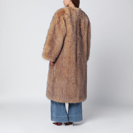 ROTATE Birger Christensen Beige long faux fur