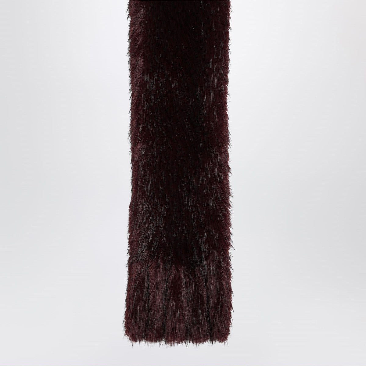 ROTATE Birger Christensen Dark burgundy faux fur scarf