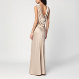 Malina Leah dress in champagne colour satin