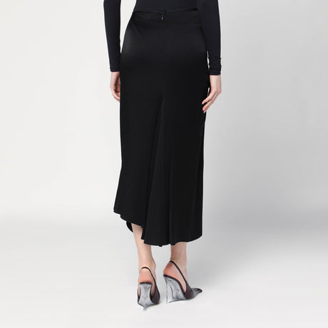 Victoria Beckham Black midi skirt with draping