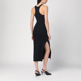 Courreges Courrèges Black ribbed midi dress