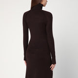 Victoria Beckham Brown turtleneck sweater in wool