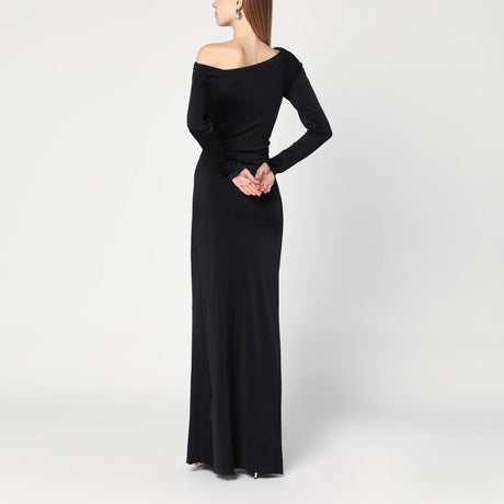 Victoria Beckham Long black dress in viscose jersey