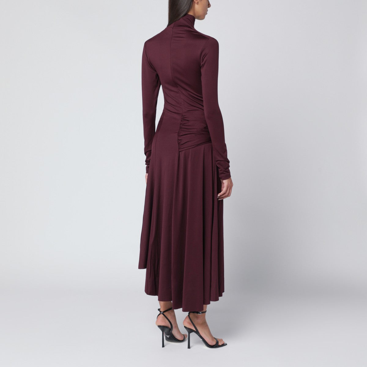 Victoria Beckham Midi dress in Bordeaux with knotted interlace