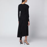 Victoria Beckham Black midi dress in draped jersey