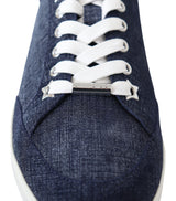 Jimmy Choo Miami Blue Denim Sneakers