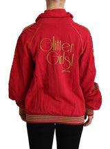 John Galliano Red Full Zip Jacket Sweatshirt Hooded Sweater