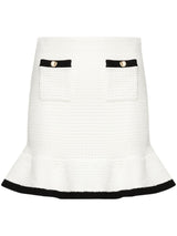 Self-Portrait Sequinned crochet miniskirt