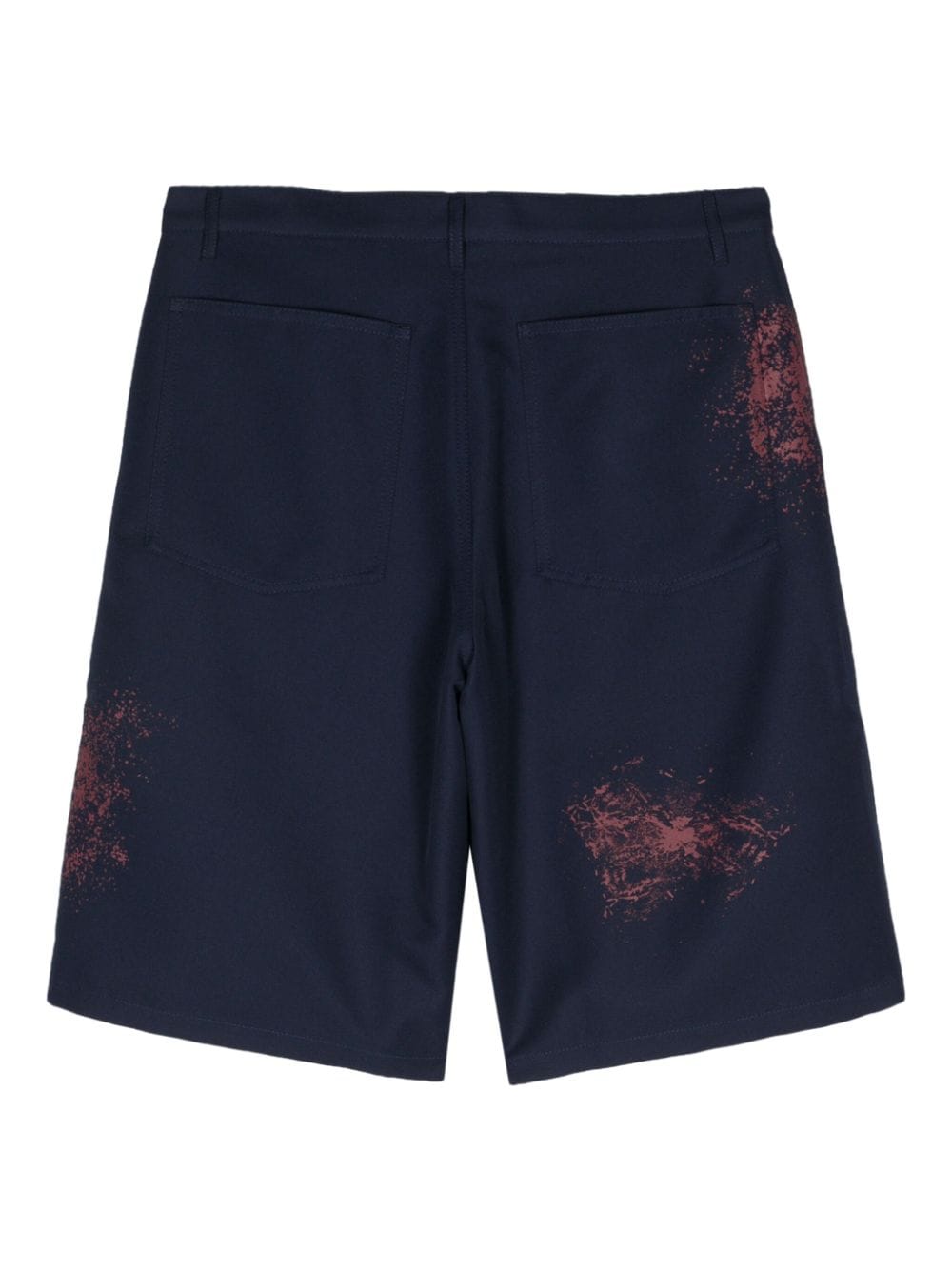 Comme Des Garcons Paint splatter-detail shorts