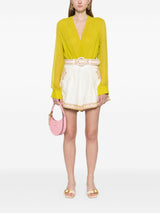 Zimmermann Waverly embroidered linen shorts