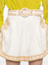 Zimmermann Waverly embroidered linen shorts