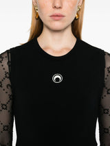 Marine Serre Crescent Moon-embroidered tank top