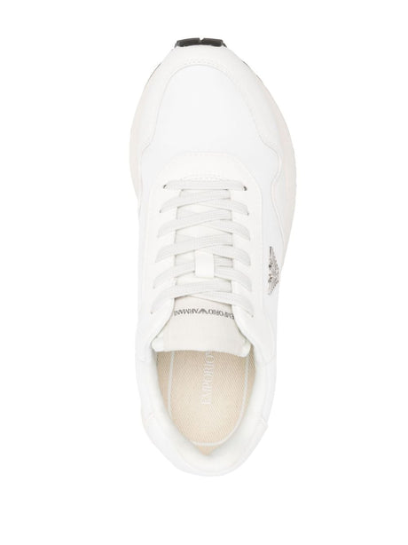 Emporio Armani Sneakers in recycled nylon with details in regenerated saffiano ASV