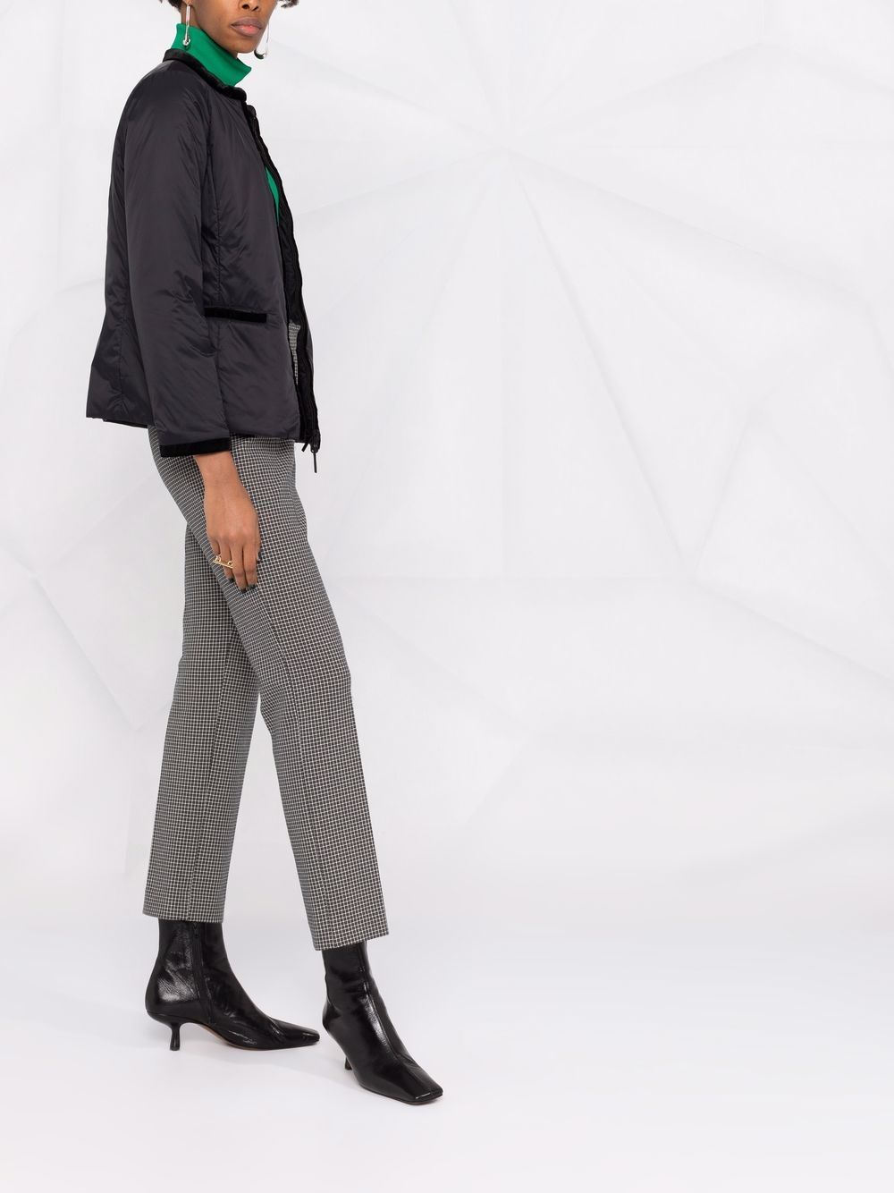 Emporio Armani Nylon reversible guru-collared jacket