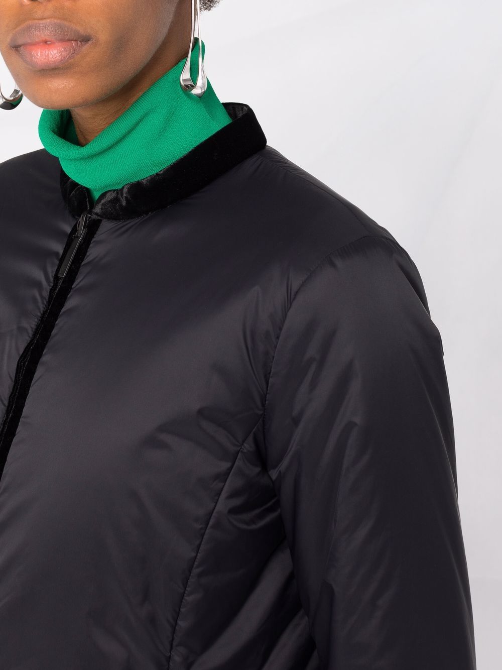 Emporio Armani Nylon reversible guru-collared jacket