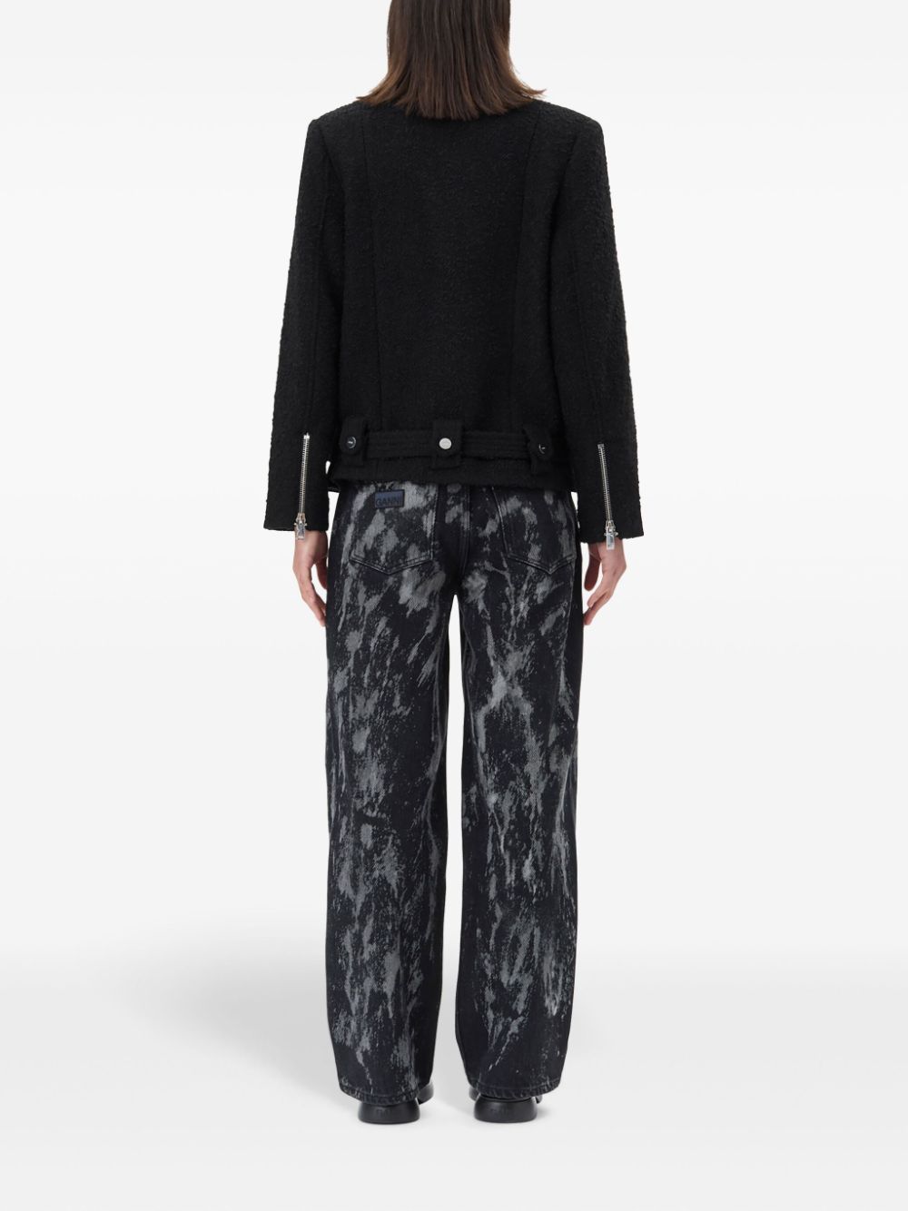 Ganni Textured Boucle Wool Jacket