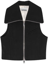 Ganni Sleeveless tank top with zip