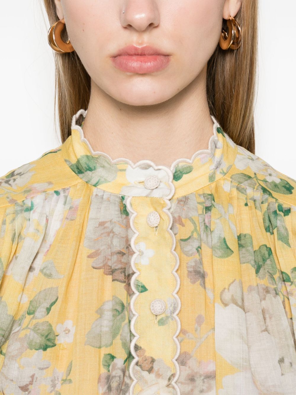 Zimmermann Acacia Scalloped Shirt