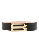 Victoria Beckham Jumbo Frame logo-buckle leather belt