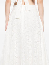 Zimmermann Crush embroidered midi skirt