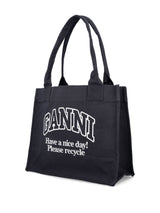 Ganni Large shopper bag with logo