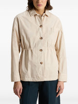 Woolrich Garment-Dyed Pure Cotton Overshirt beige