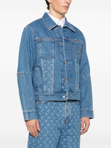 Marine Serre crescent moon-print denim jacket