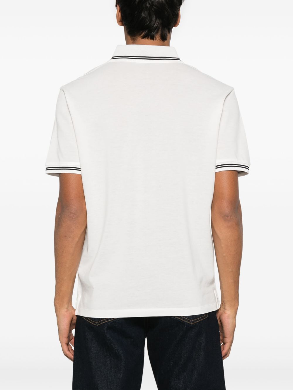 Emporio Armani Piqué polo shirt with piped collar