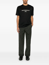 Emporio Armani ASV logo embroidery T-shirt